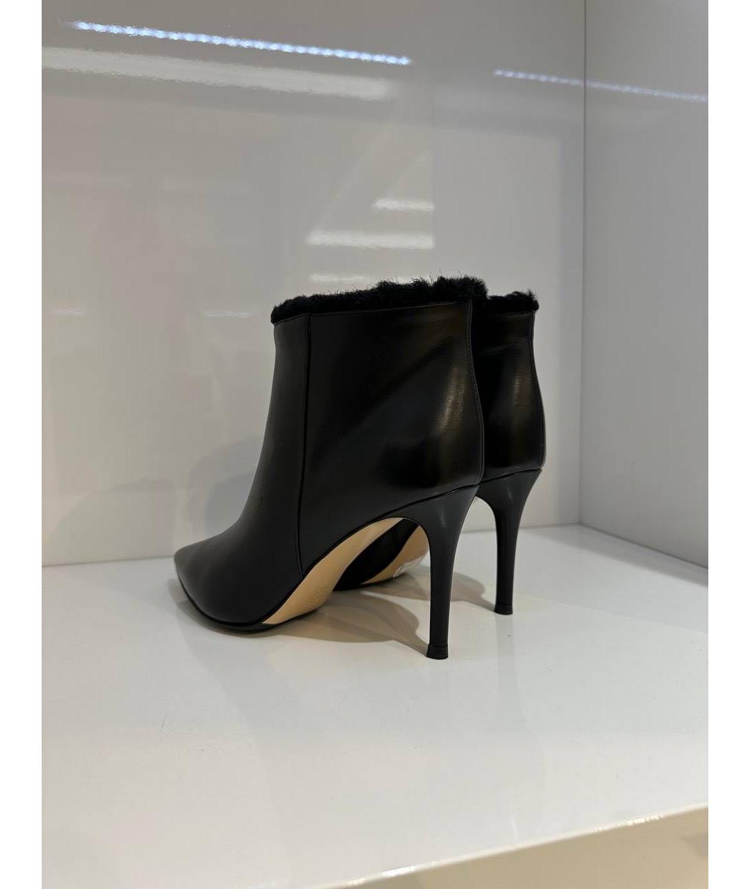 GIANVITO ROSSI Черные кожаные ботильоны, фото 3