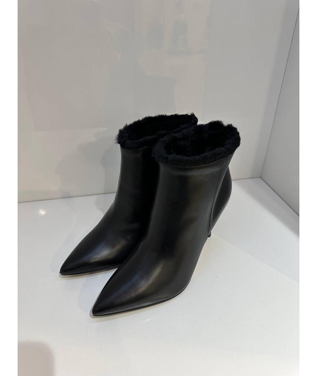 GIANVITO ROSSI Черные кожаные ботильоны, фото 2