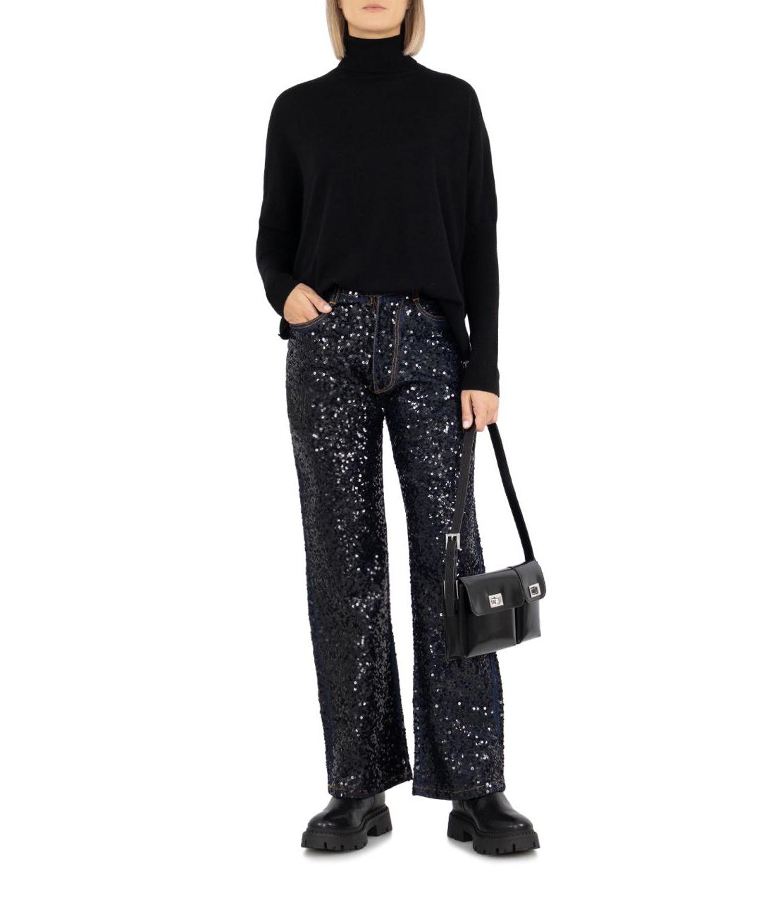 P.A.R.O.S.H. Темно-синие хлопковые прямые джинсы, фото 3