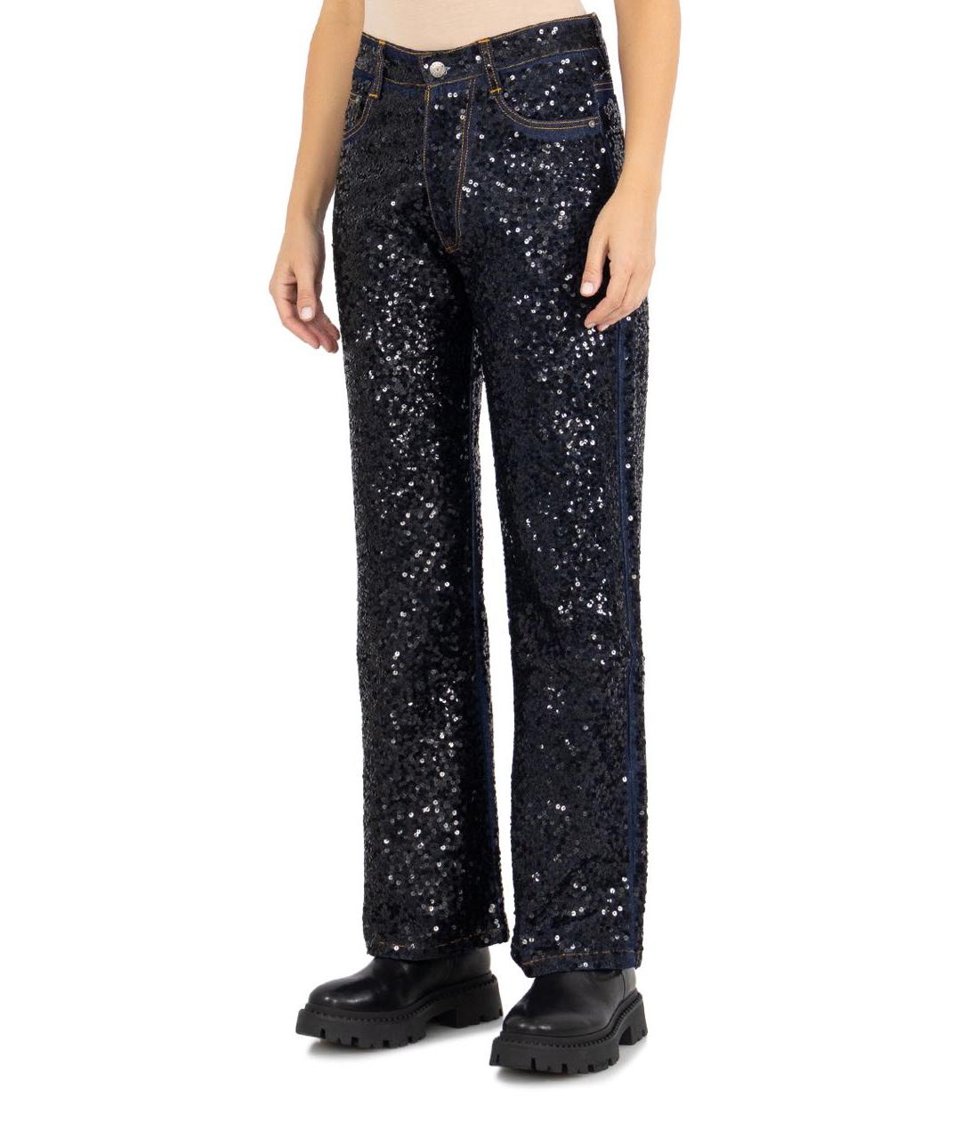 P.A.R.O.S.H. Темно-синие хлопковые прямые джинсы, фото 2