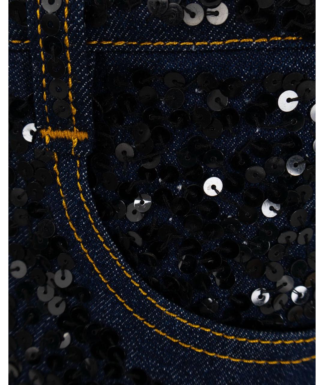 P.A.R.O.S.H. Темно-синие хлопковые прямые джинсы, фото 4