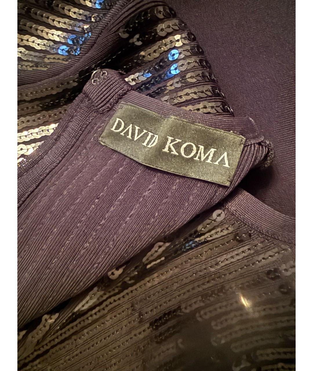 DAVID KOMA Черное коктейльное платье, фото 4