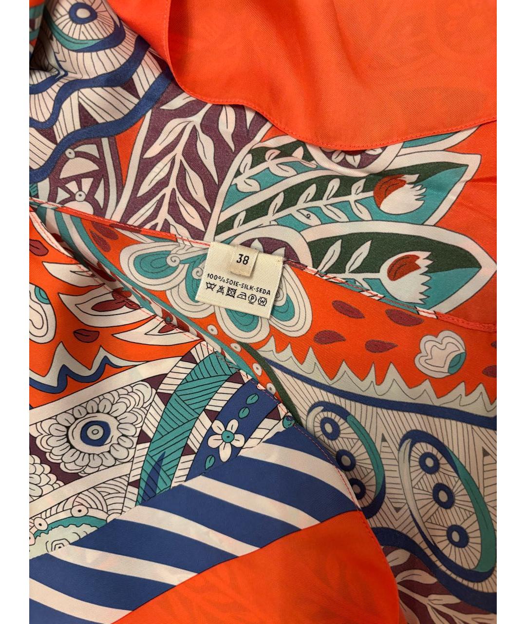 HERMES Мульти шелковая блузы, фото 6