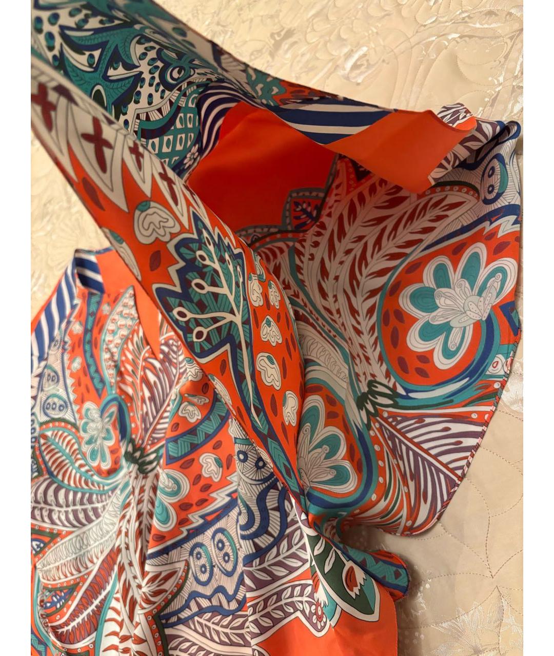 HERMES Мульти шелковая блузы, фото 5