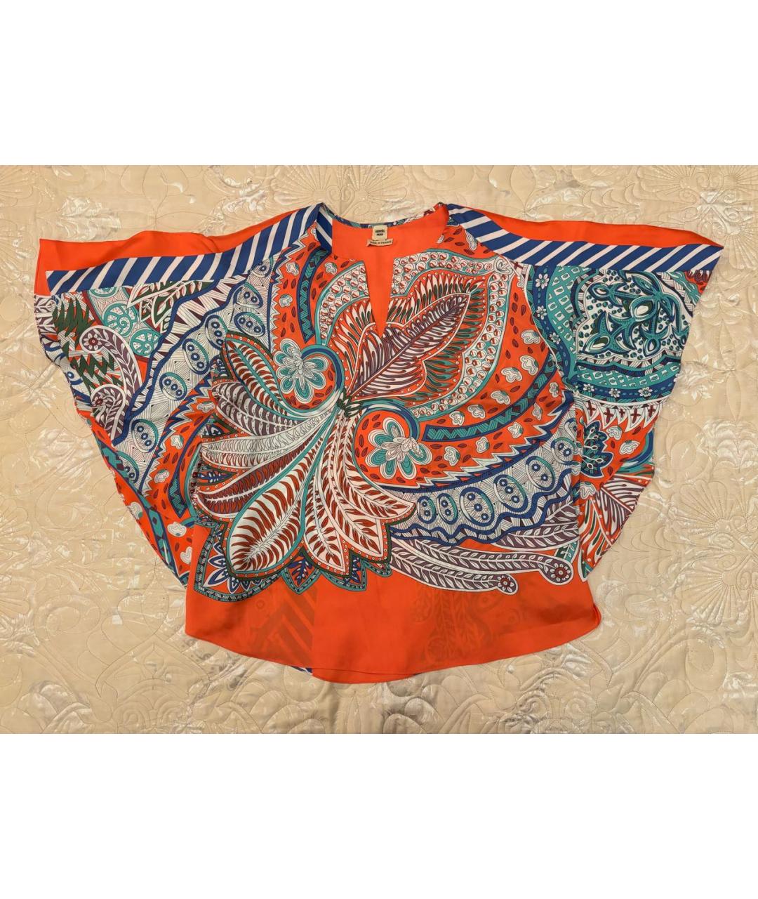 HERMES Мульти шелковая блузы, фото 7