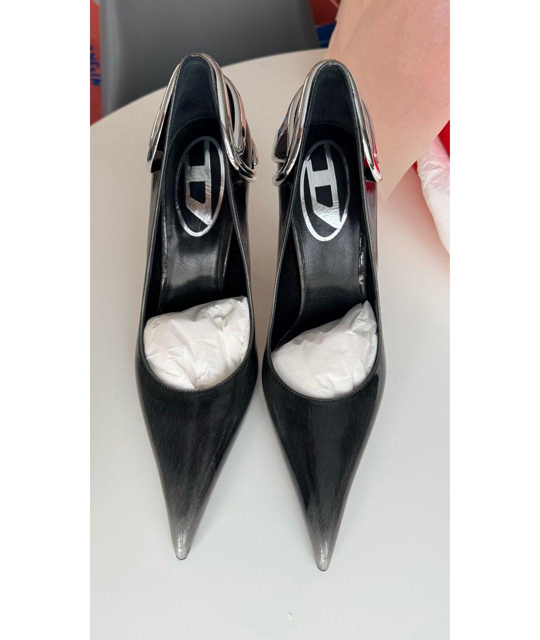 DIESEL Серые кожаные туфли, фото 2