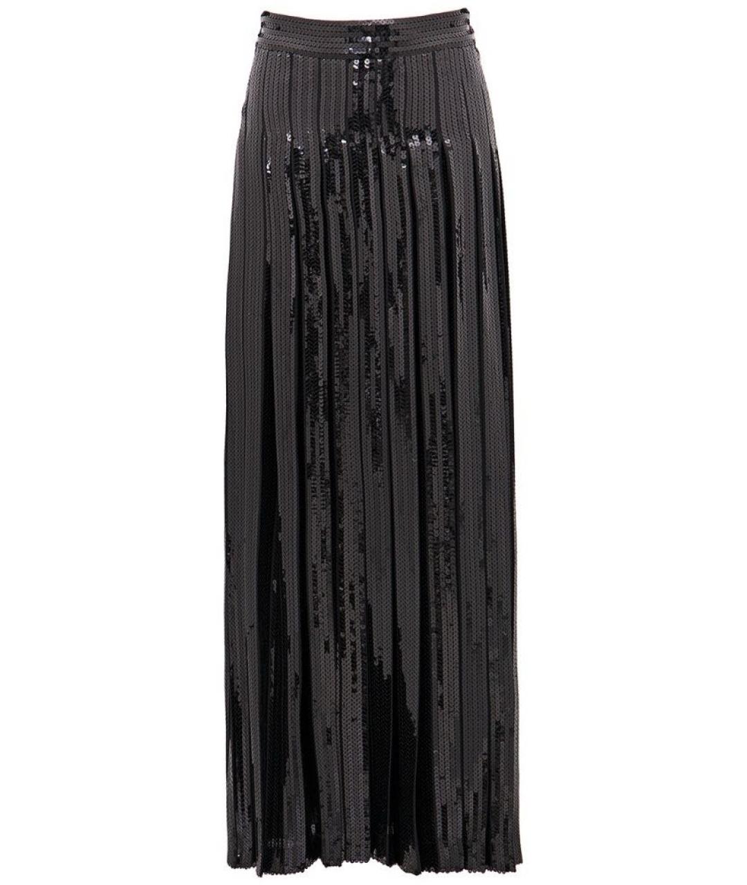P.A.R.O.S.H. Черная полиэстеровая юбка миди, фото 3