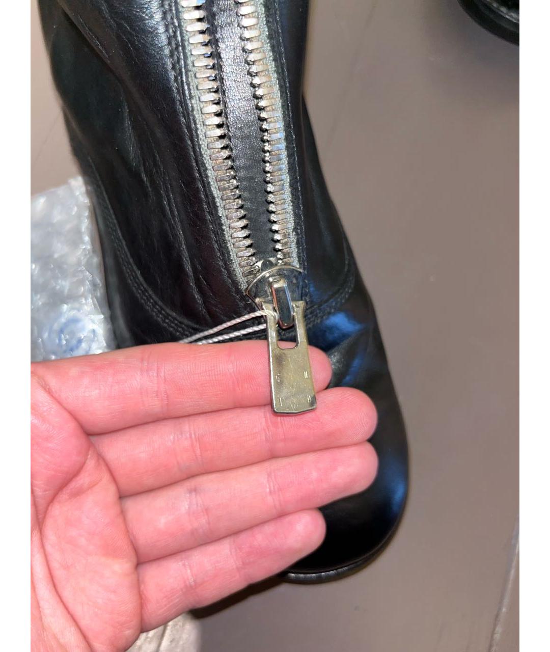 GUIDI Черные кожаные ботильоны, фото 5