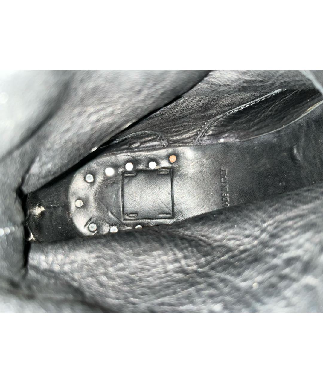 GUIDI Черные кожаные ботильоны, фото 7