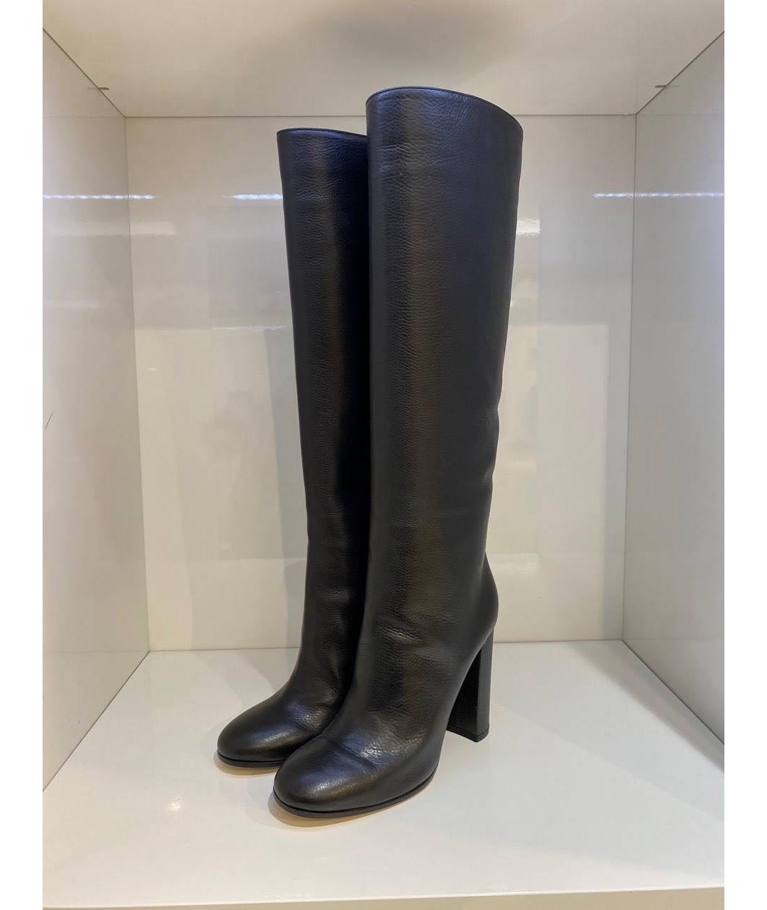 GIANVITO ROSSI Черные кожаные сапоги, фото 4