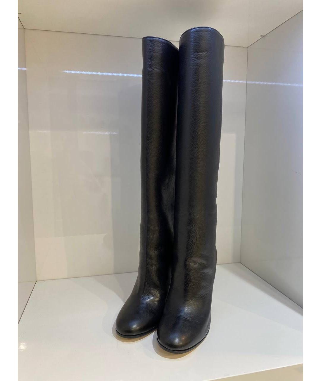 GIANVITO ROSSI Черные кожаные сапоги, фото 2