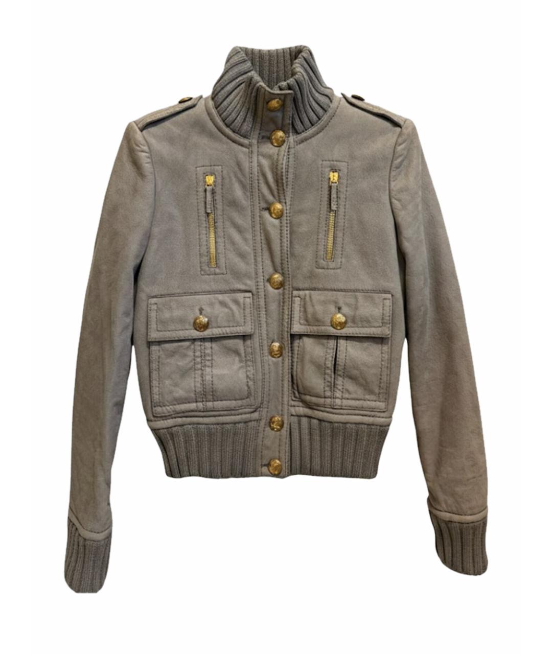 GUCCI Бежевый замшевый жакет/пиджак, фото 1