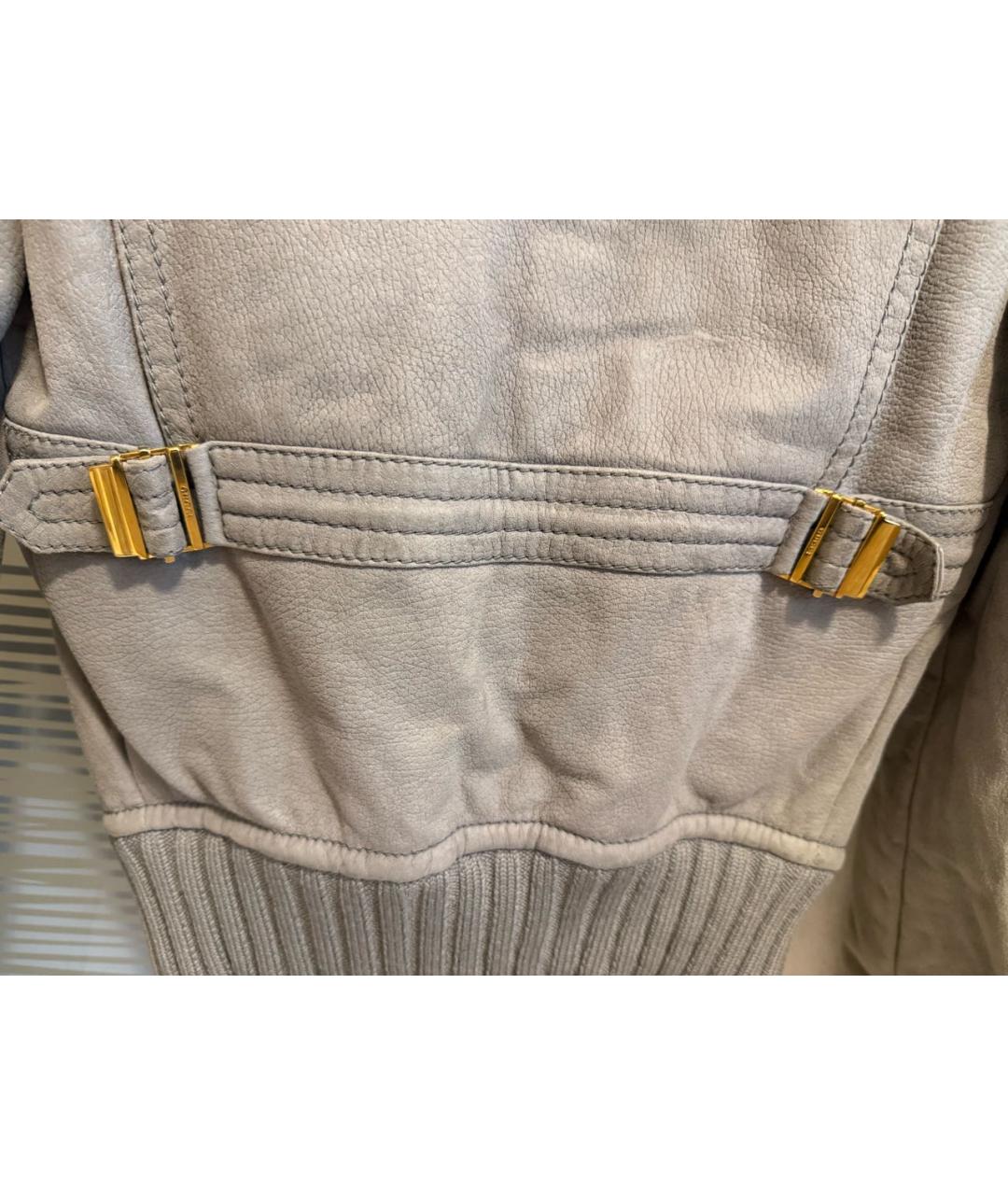 GUCCI Бежевый замшевый жакет/пиджак, фото 4