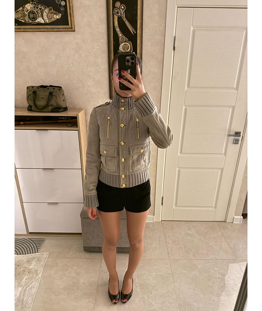 GUCCI Бежевый замшевый жакет/пиджак, фото 7