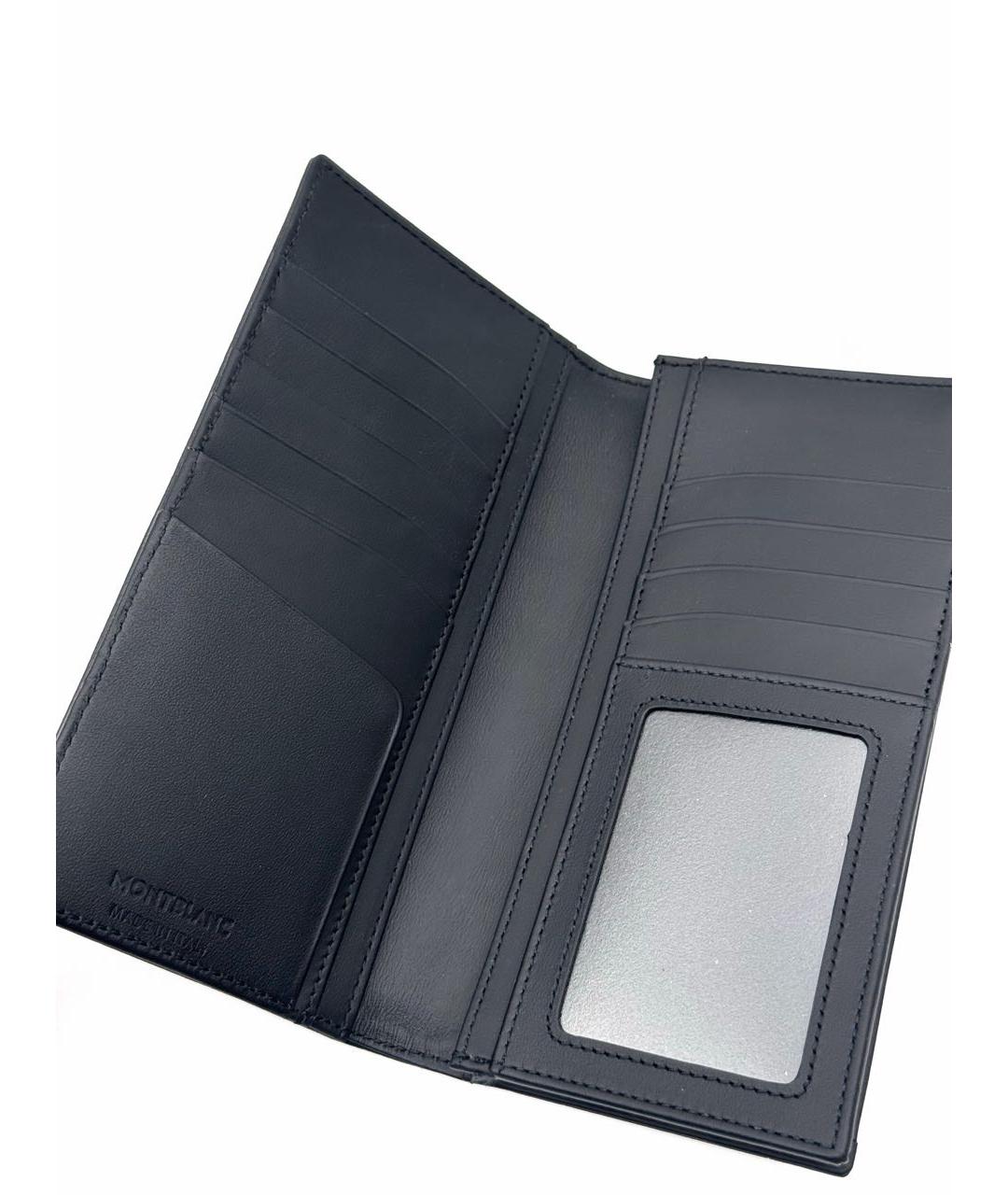 MONTBLANC Черный кожаный кошелек, фото 3