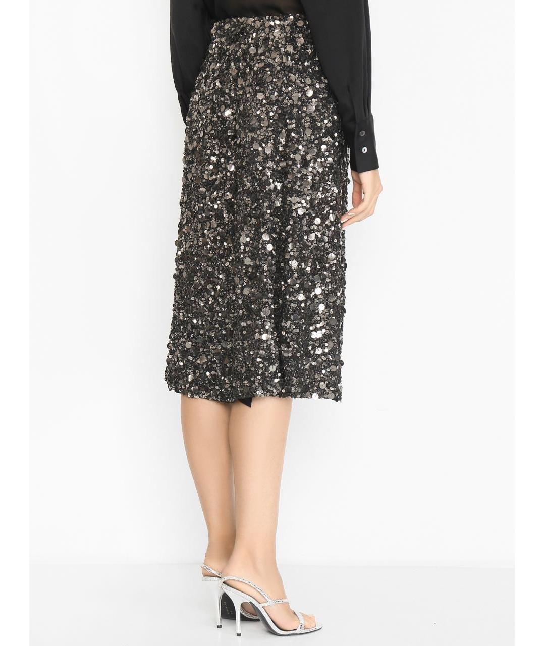 P.A.R.O.S.H. Бежевая полиэстеровая юбка миди, фото 3