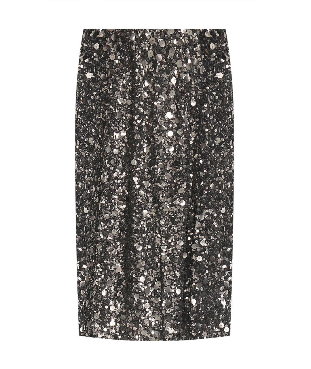 P.A.R.O.S.H. Бежевая полиэстеровая юбка миди, фото 5