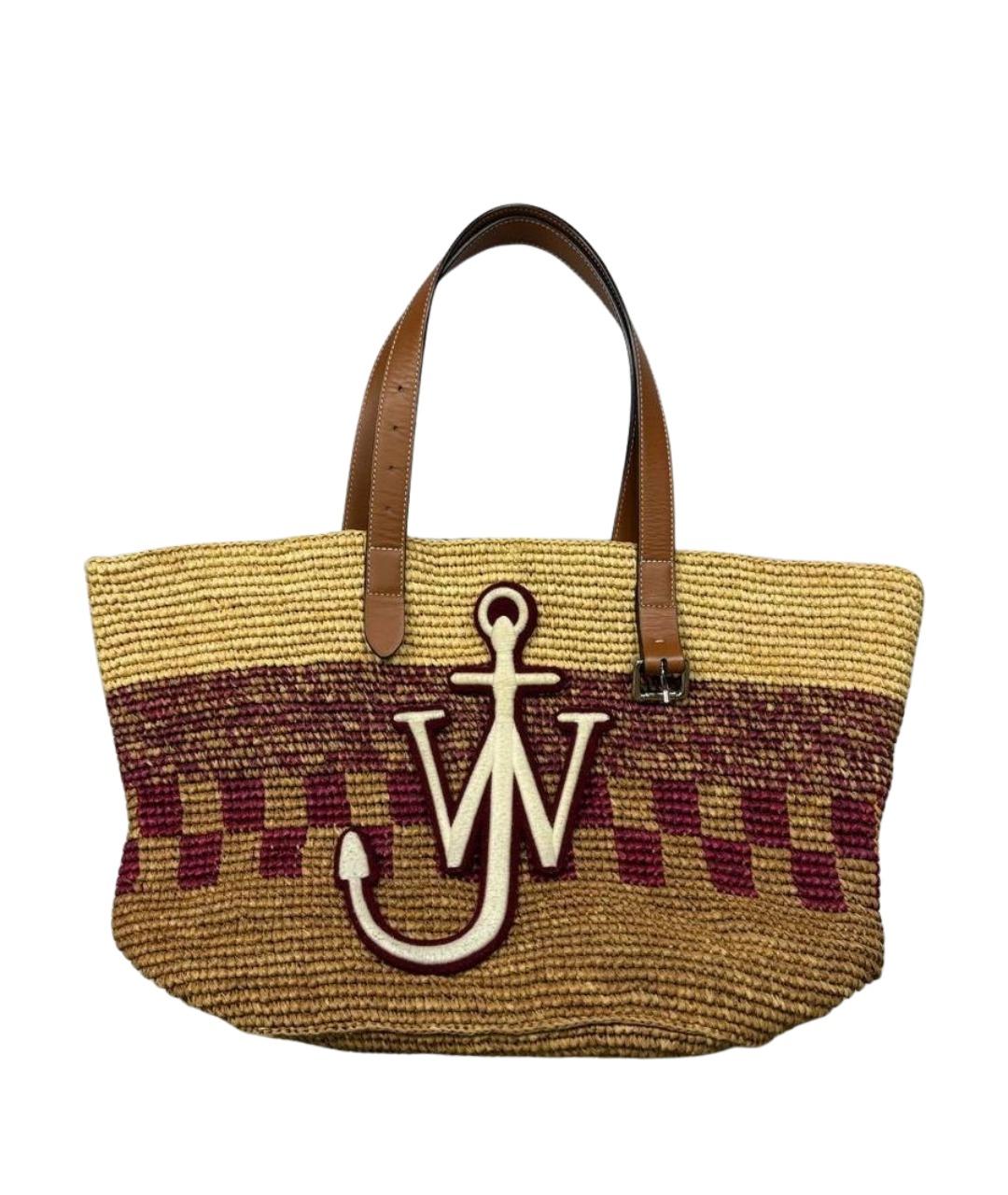 J.W.ANDERSON Коричневая пелетеная сумка тоут, фото 1