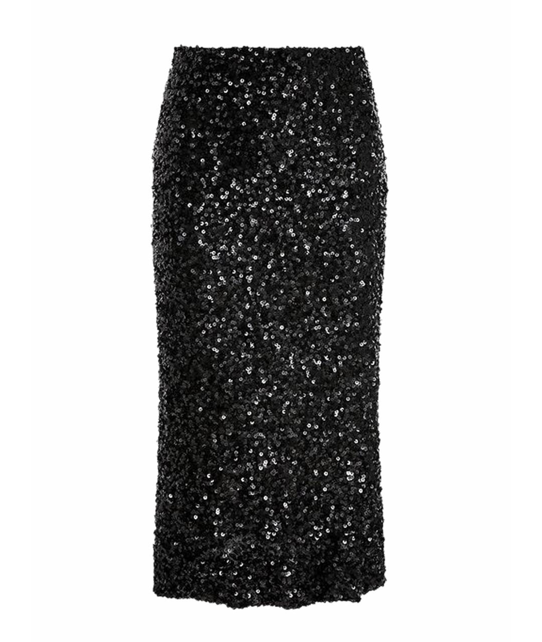 P.A.R.O.S.H. Черная полиэстеровая юбка миди, фото 1