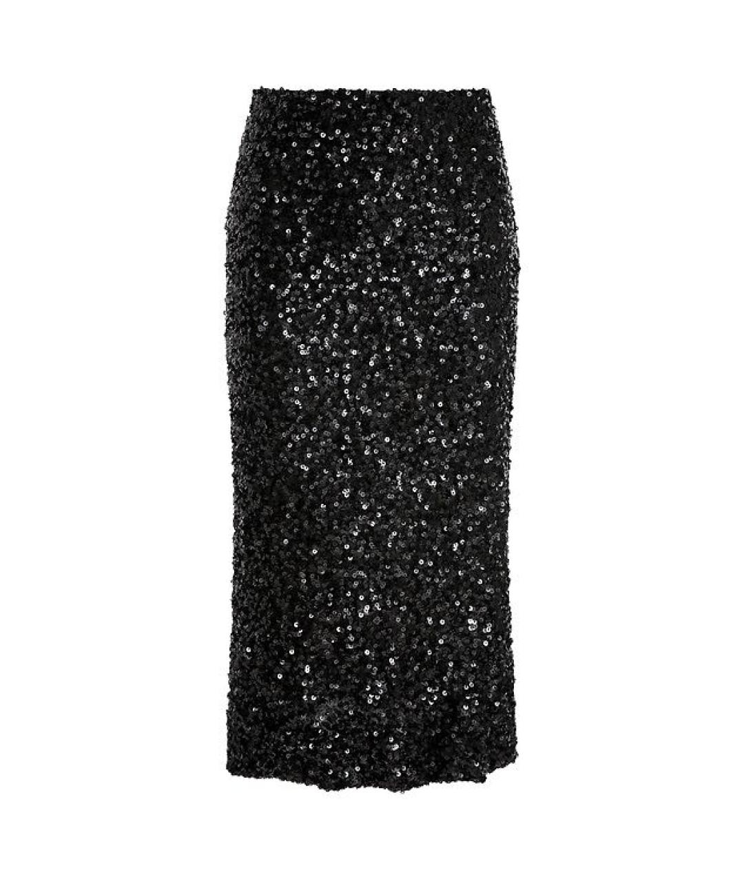P.A.R.O.S.H. Черная полиэстеровая юбка миди, фото 4