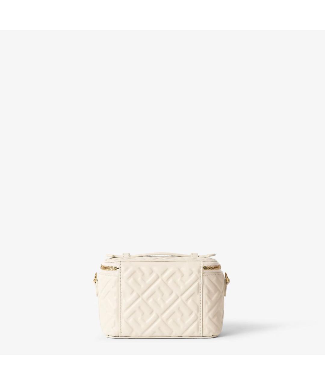 FENDI Бежевая кожаная сумка через плечо, фото 2