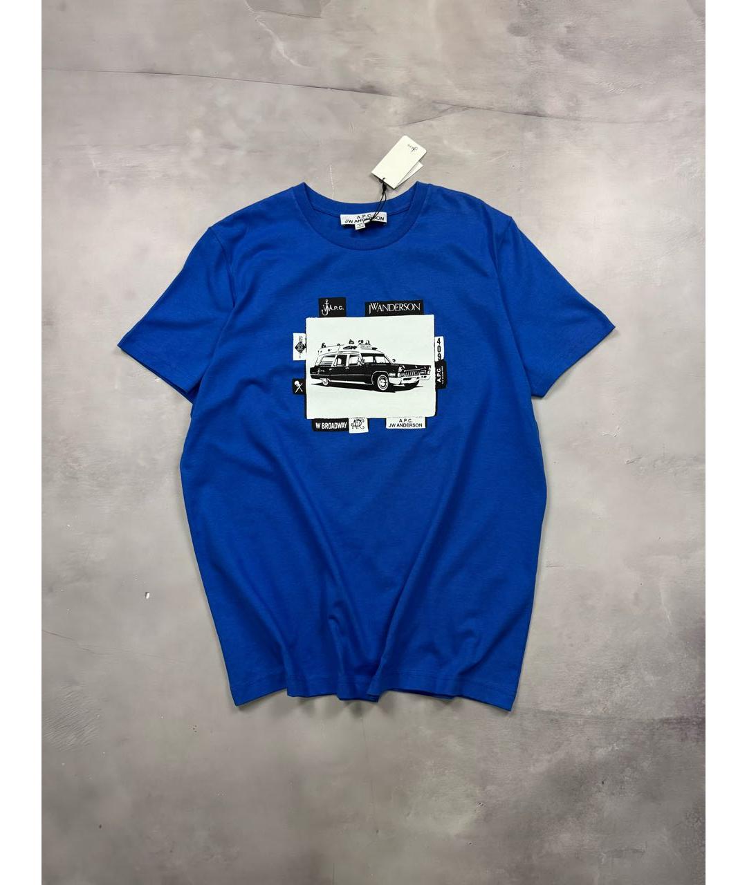 J.W.ANDERSON Синяя хлопковая футболка, фото 9