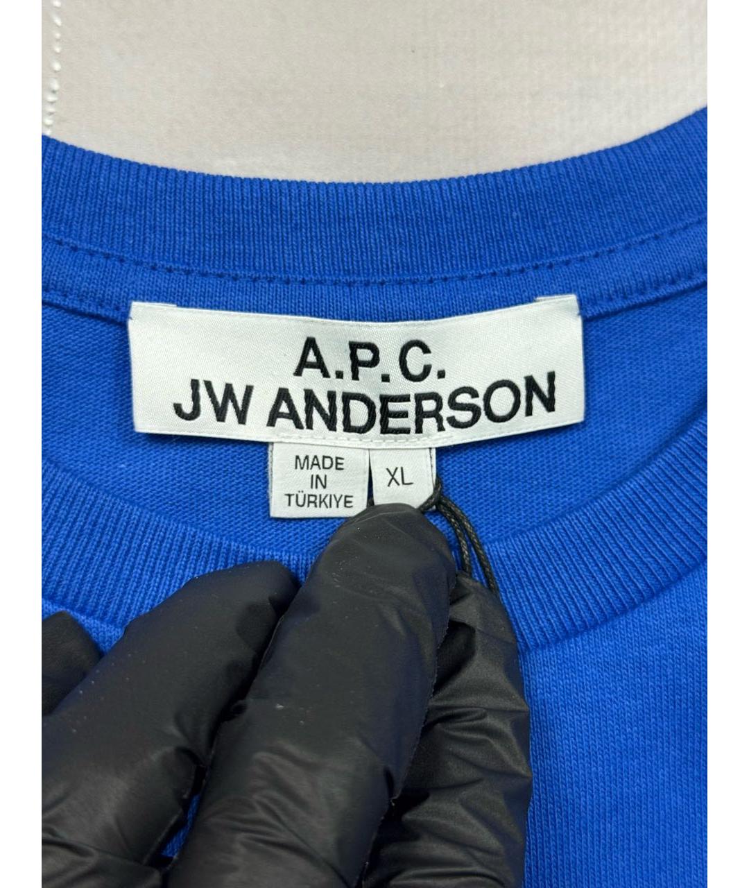 J.W.ANDERSON Синяя хлопковая футболка, фото 6