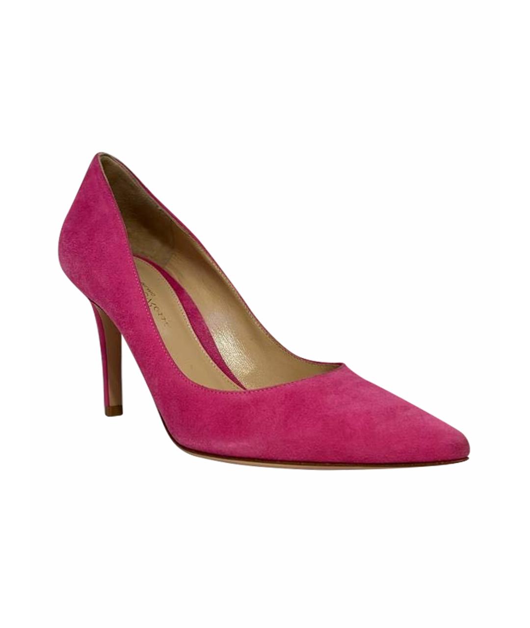 GIANVITO ROSSI Розовые замшевые туфли, фото 1