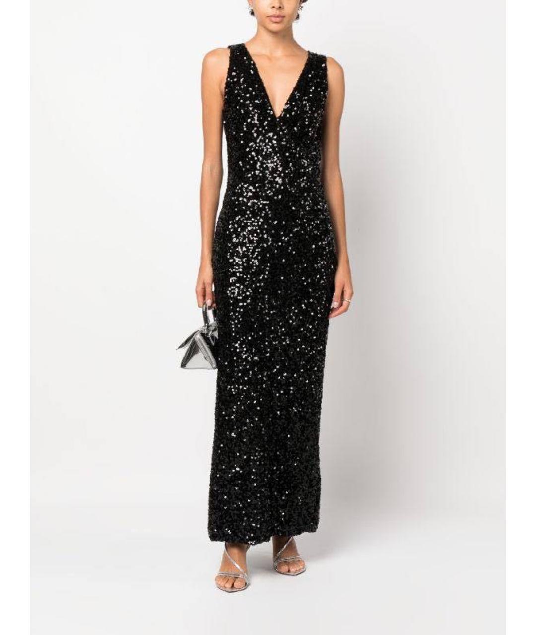 P.A.R.O.S.H. Черное полиэстеровое вечернее платье, фото 2