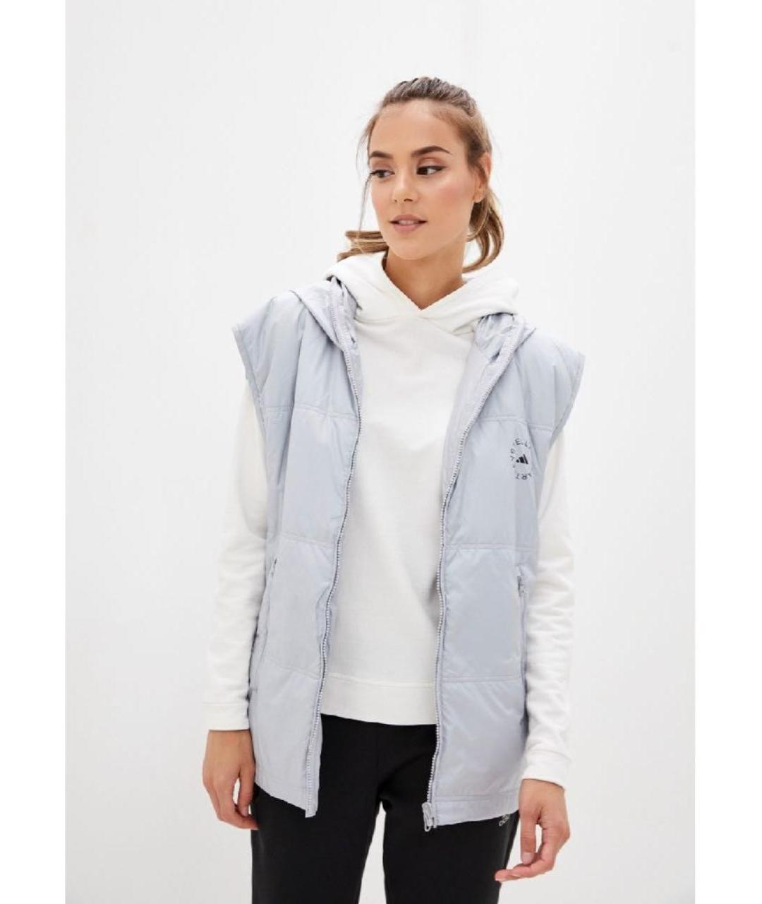 ADIDAS BY STELLA MCCARTNEY Серебрянный полиэстеровый пуховик, фото 4