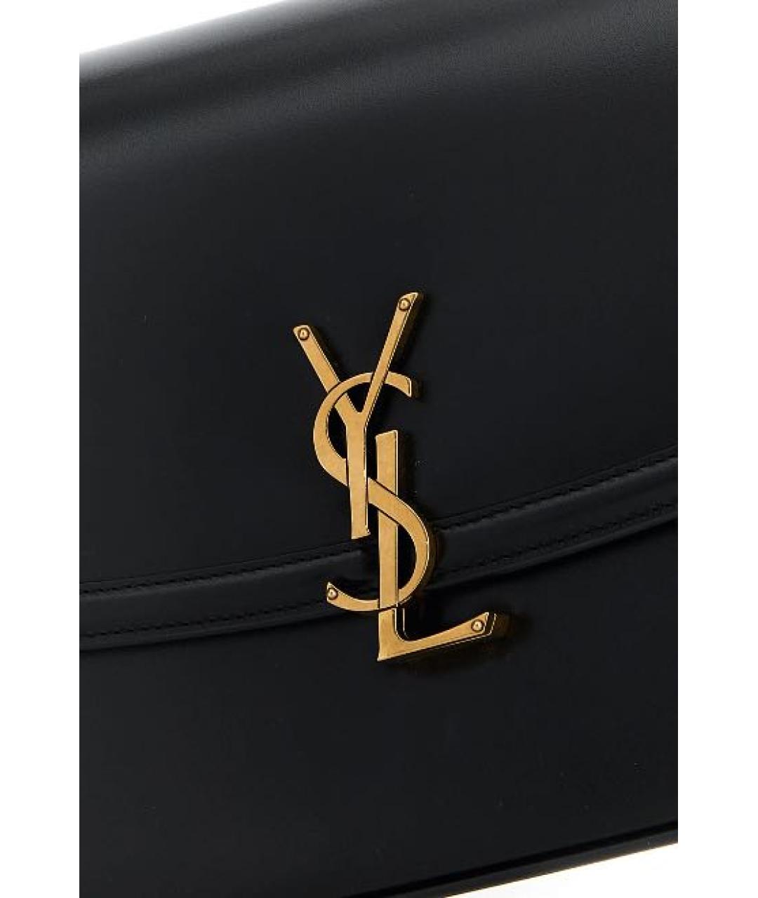 SAINT LAURENT Черная кожаная сумка через плечо, фото 5