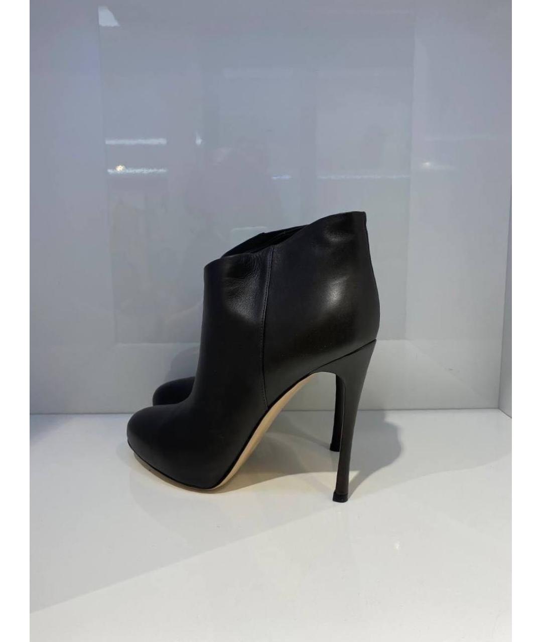 GIANVITO ROSSI Черные кожаные ботильоны, фото 3