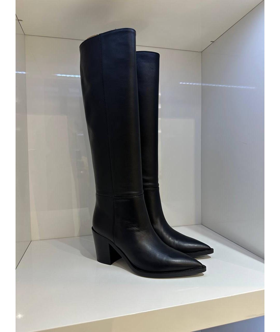 GIANVITO ROSSI Черные кожаные сапоги, фото 2