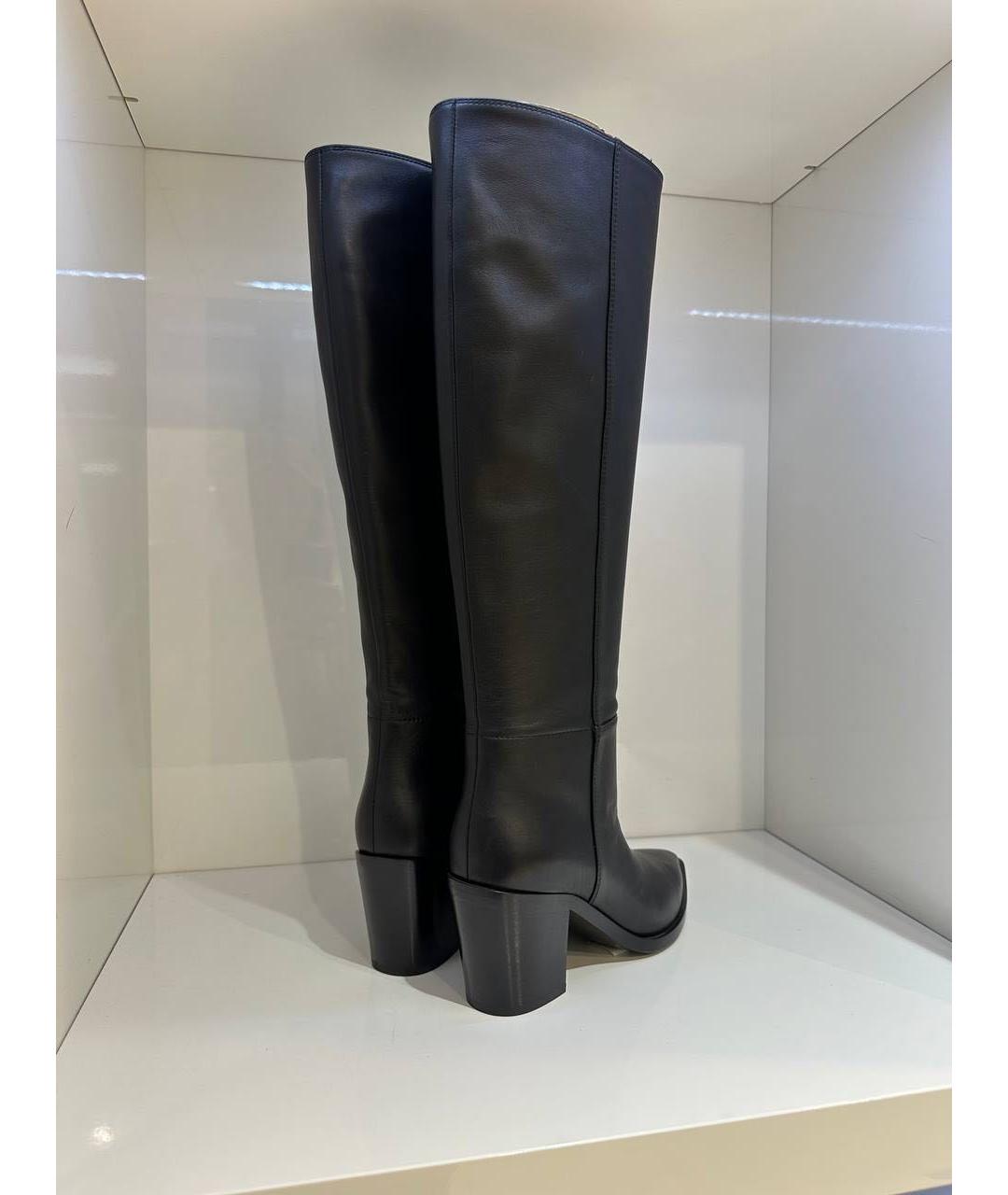 GIANVITO ROSSI Черные кожаные сапоги, фото 3