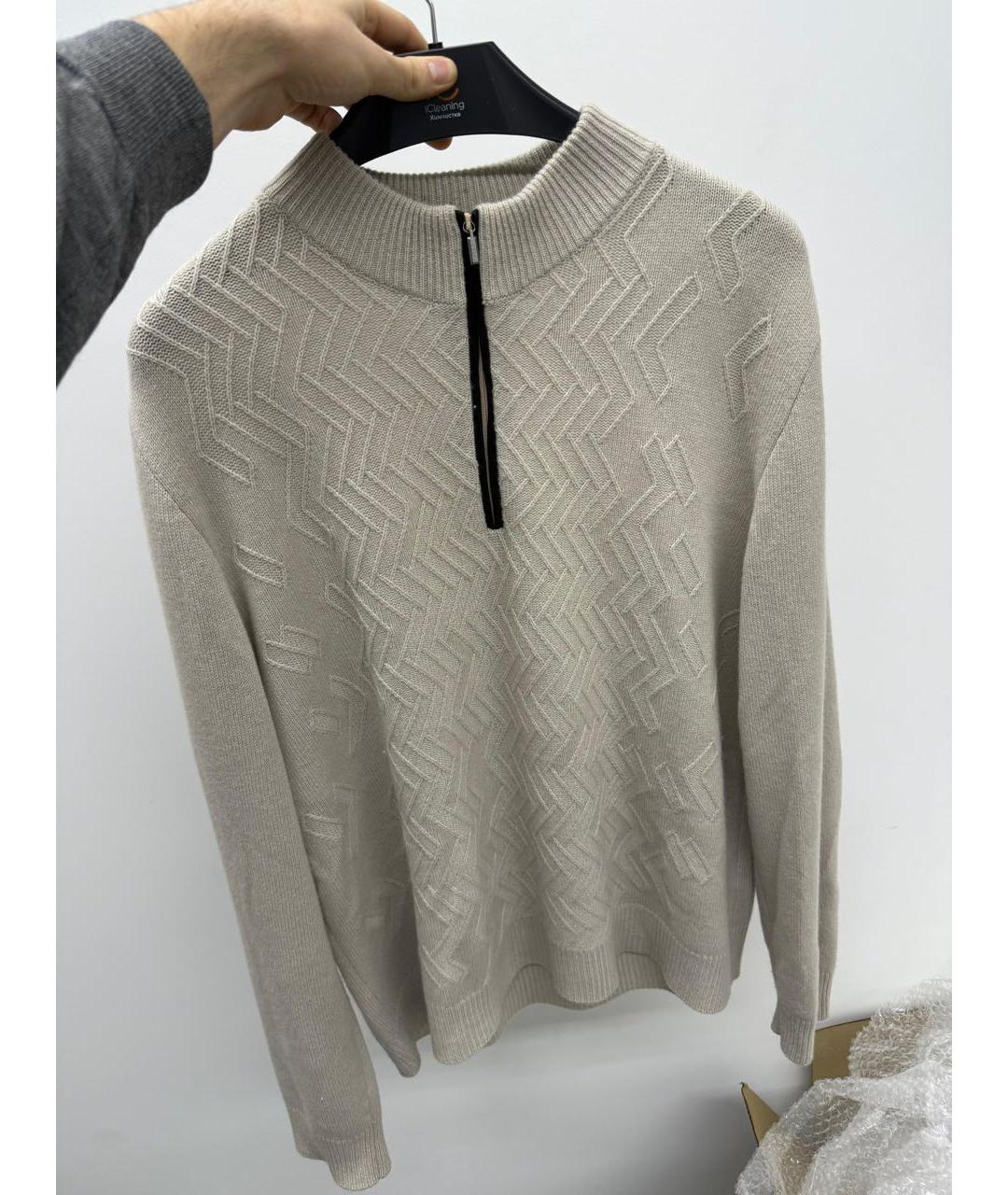 ZILLI Бежевый кашемировый джемпер / свитер, фото 6