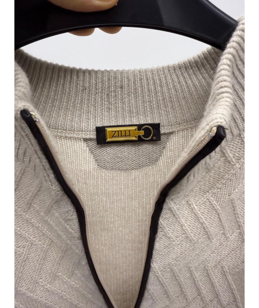 ZILLI Бежевый кашемировый джемпер / свитер, фото 3