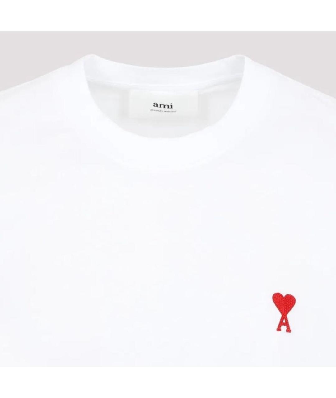 Ami Paris Белая хлопковая футболка, фото 3