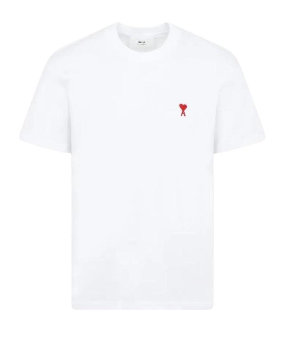 Ami Paris Белая хлопковая футболка, фото 4