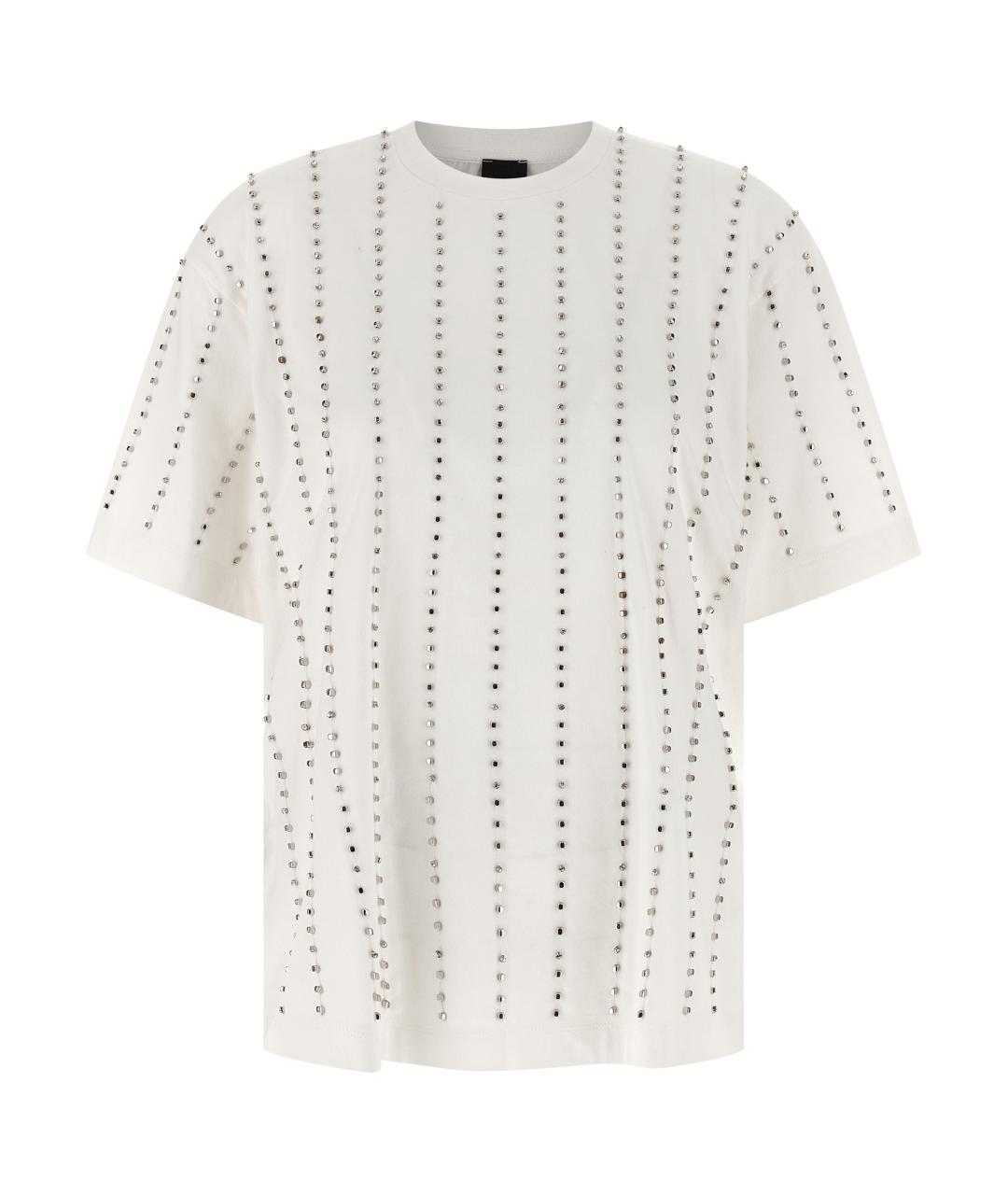 PINKO Белая хлопковая футболка, фото 1