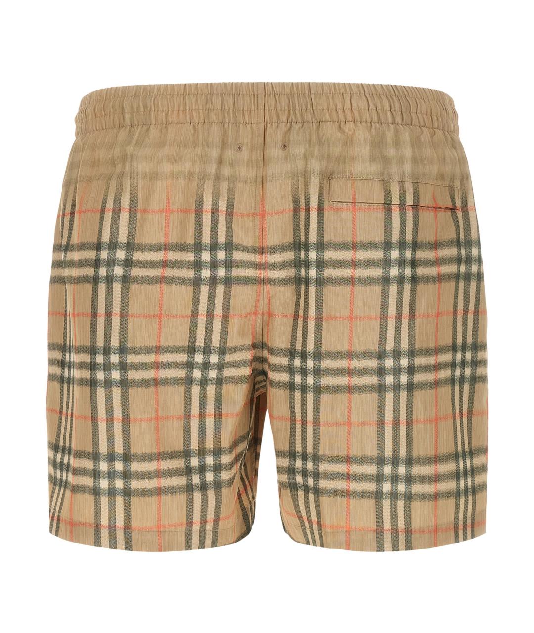 BURBERRY Бежевые полиэстеровые плавки, фото 2