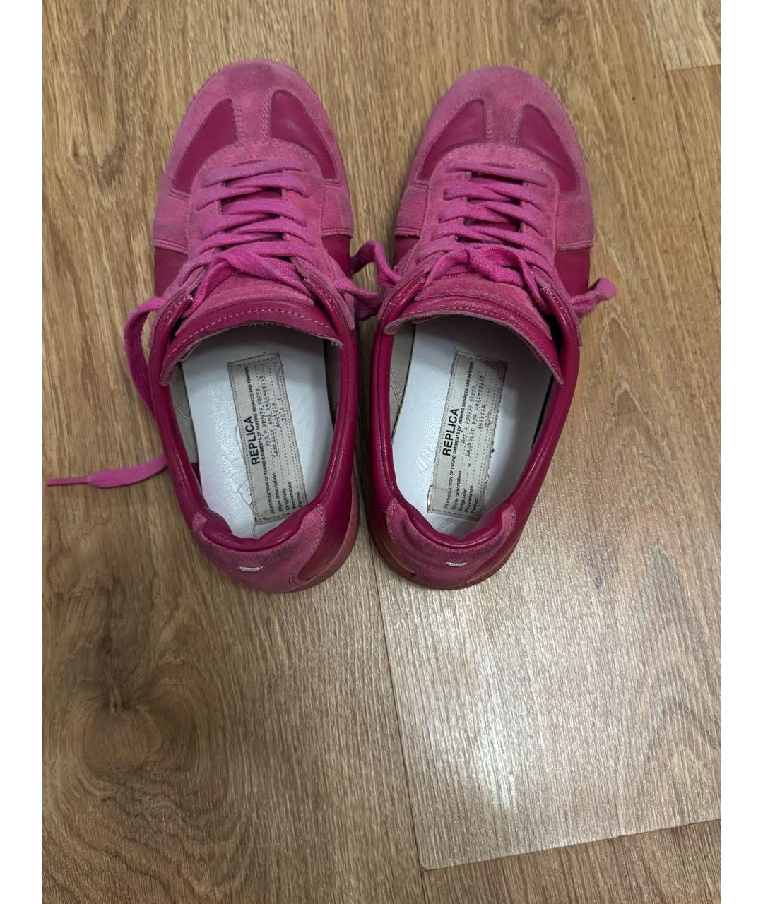 MM6 MAISON MARGIELA Розовые кеды, фото 3