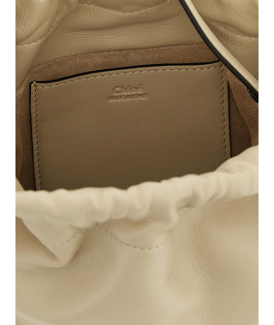 CHLOE Бежевая кожаная сумка через плечо, фото 4