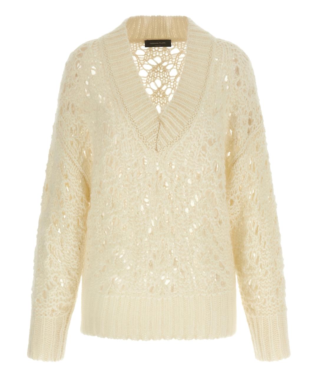 FABIANA FILIPPI Бежевый шерстяной джемпер / свитер, фото 1