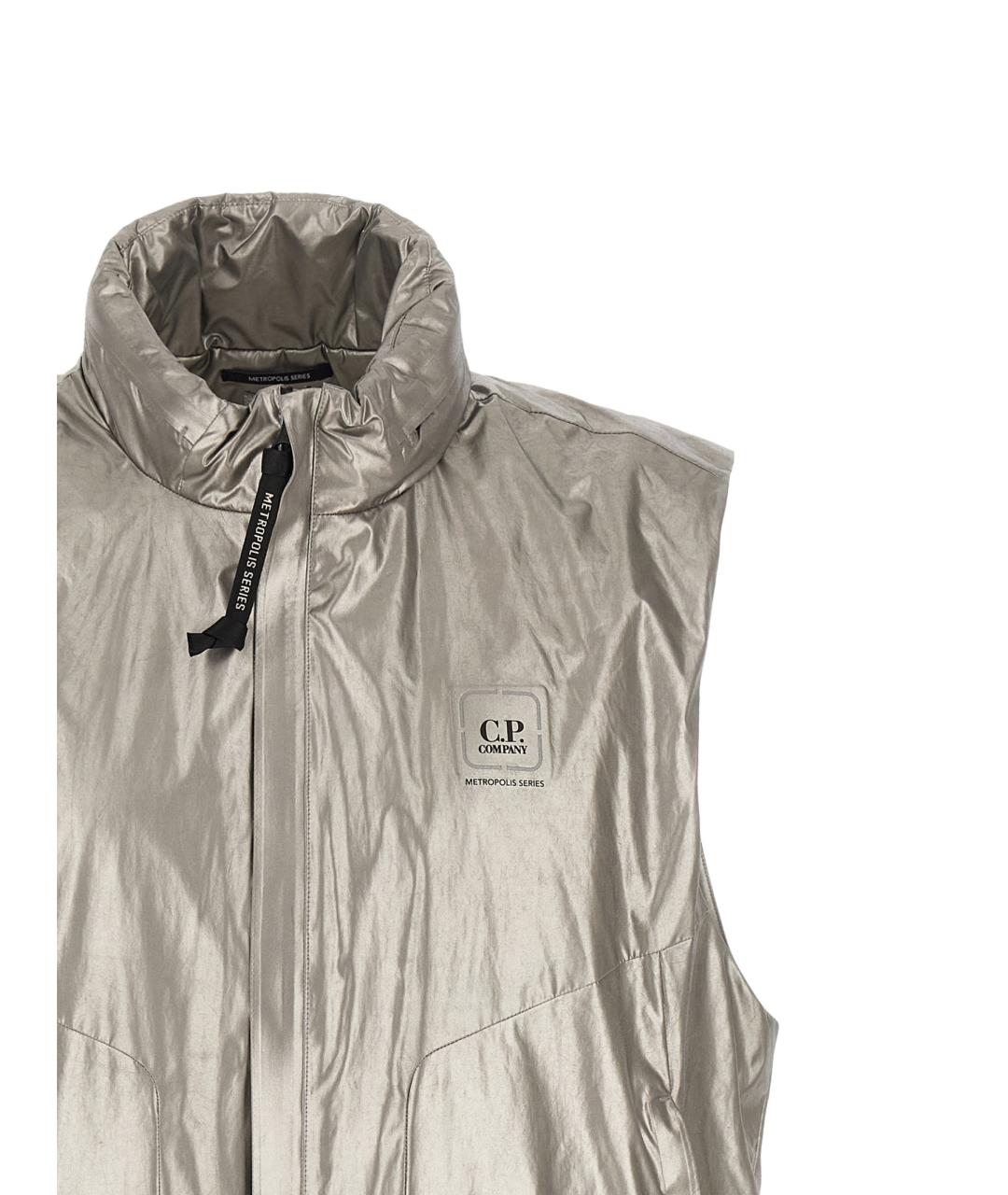 CP COMPANY Серебрянный полиэстеровый жилет, фото 3
