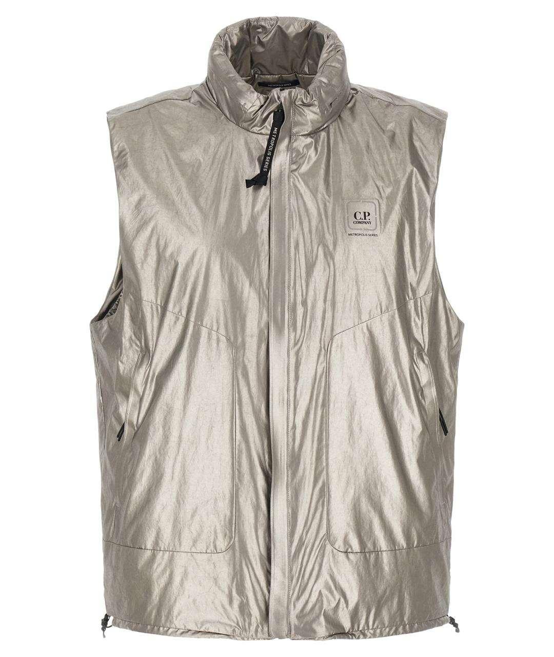 CP COMPANY Серебрянный полиэстеровый жилет, фото 1