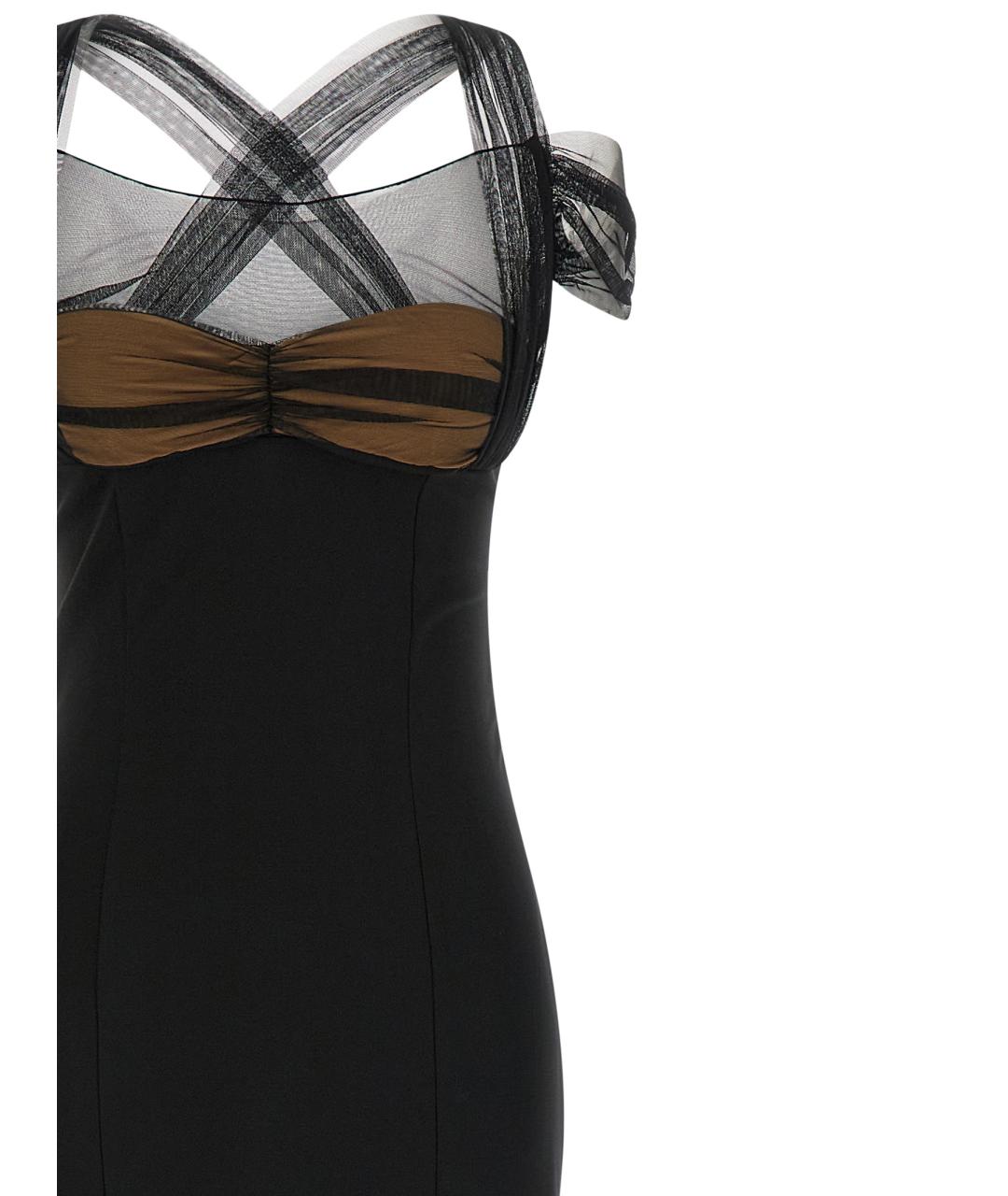 NENSI DOJAKA Черное вискозное вечернее платье, фото 3