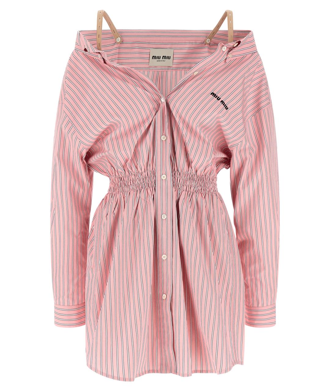 MIU MIU Розовое хлопковое платье, фото 1