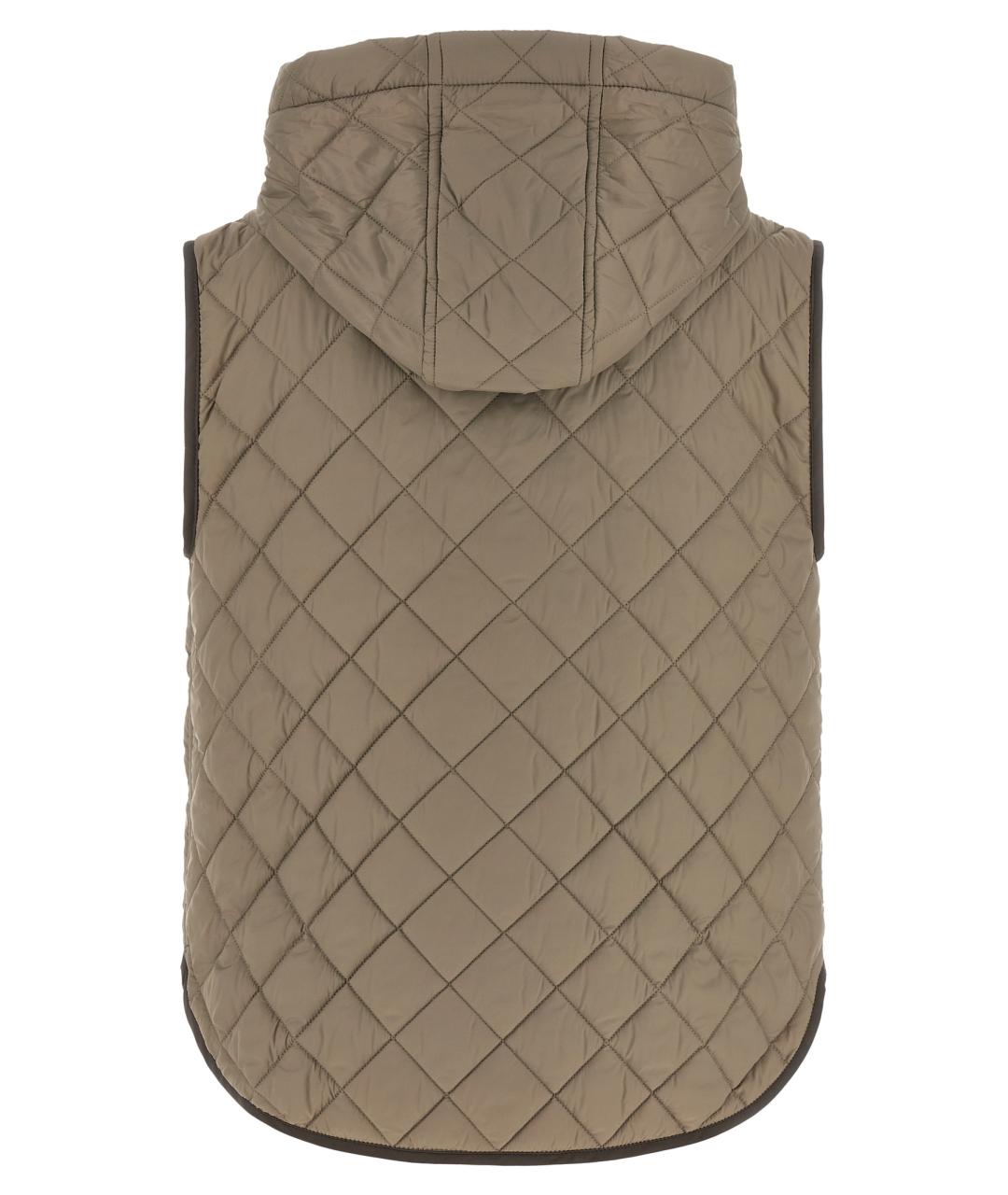 BRUNELLO CUCINELLI Коричневый полиамидовый жилет, фото 2