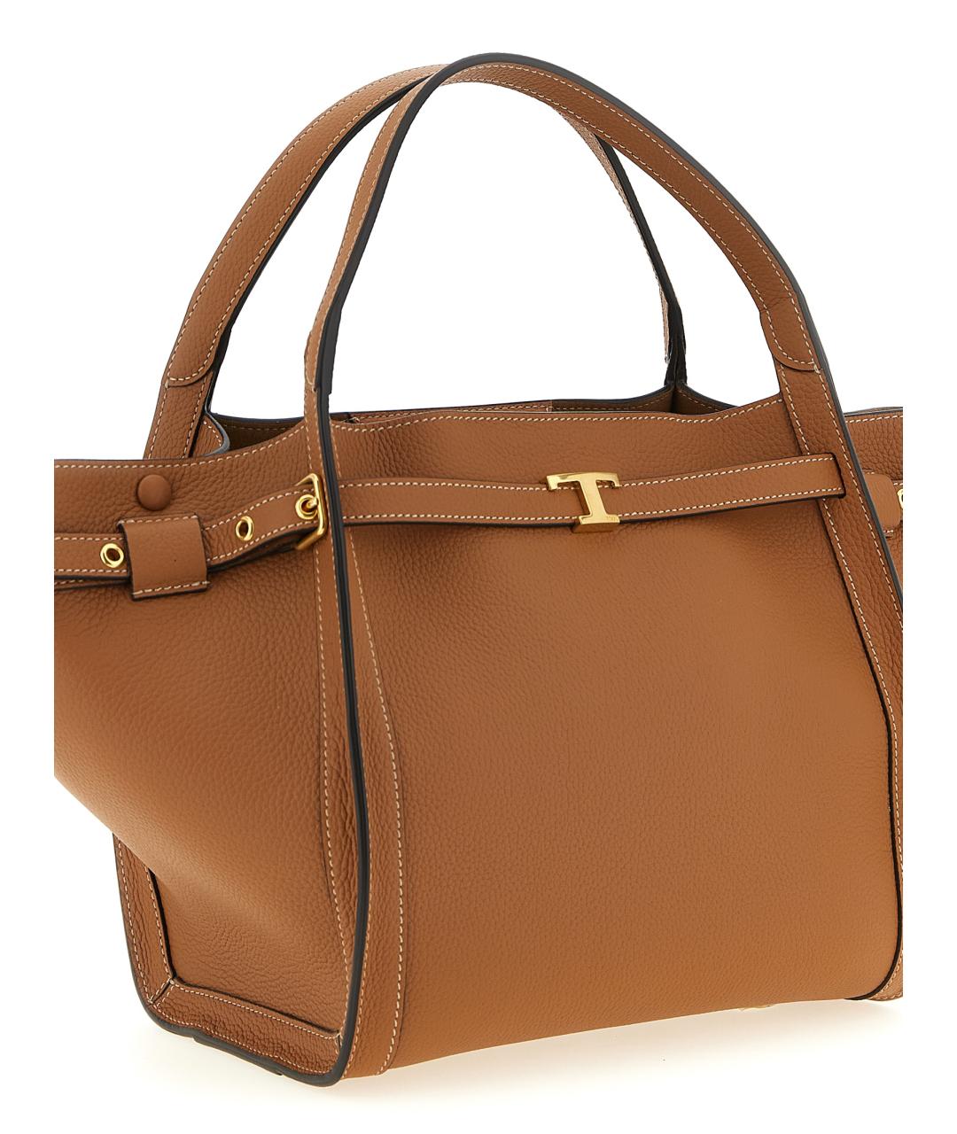 TOD'S Коричневая кожаная сумка тоут, фото 3
