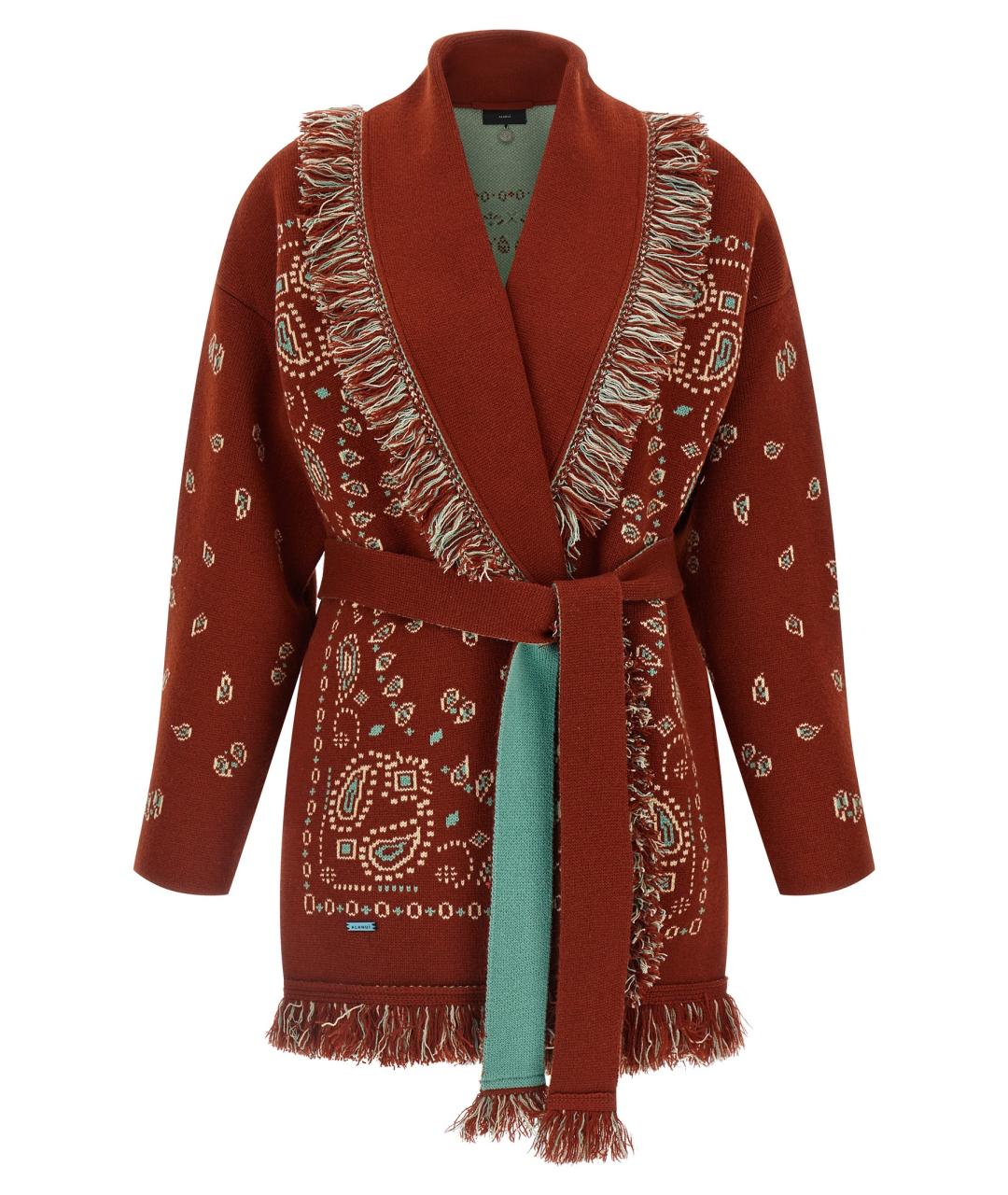 ALANUI Коричневый кашемировый кардиган, фото 1